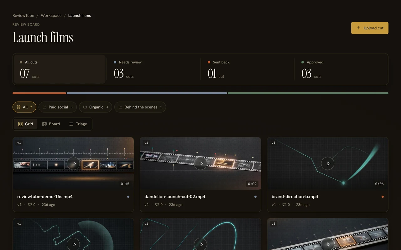ReviewTube: real product screen